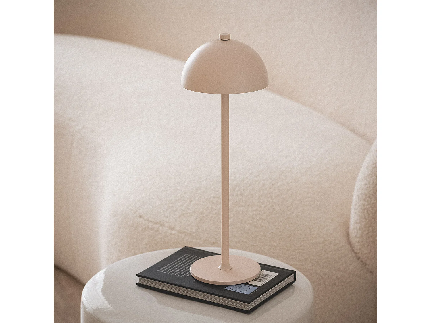 Lampe à Poser LED Portable avec Batterie Rechargeable USB Kael  Beige
