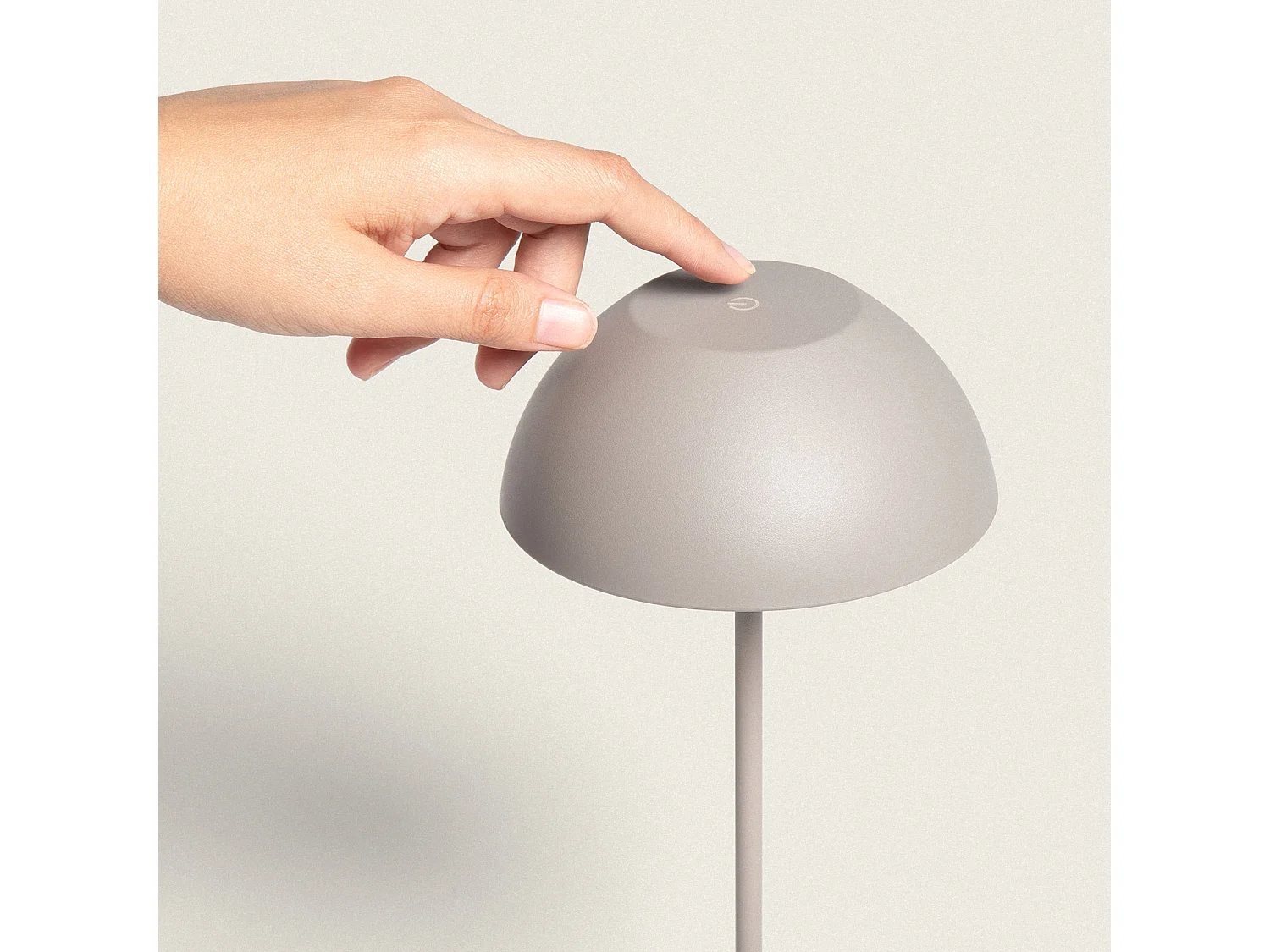 Lampe à Poser Portable LED 2W avec Batterie Rechargeable USB Métal Mugla Taupe