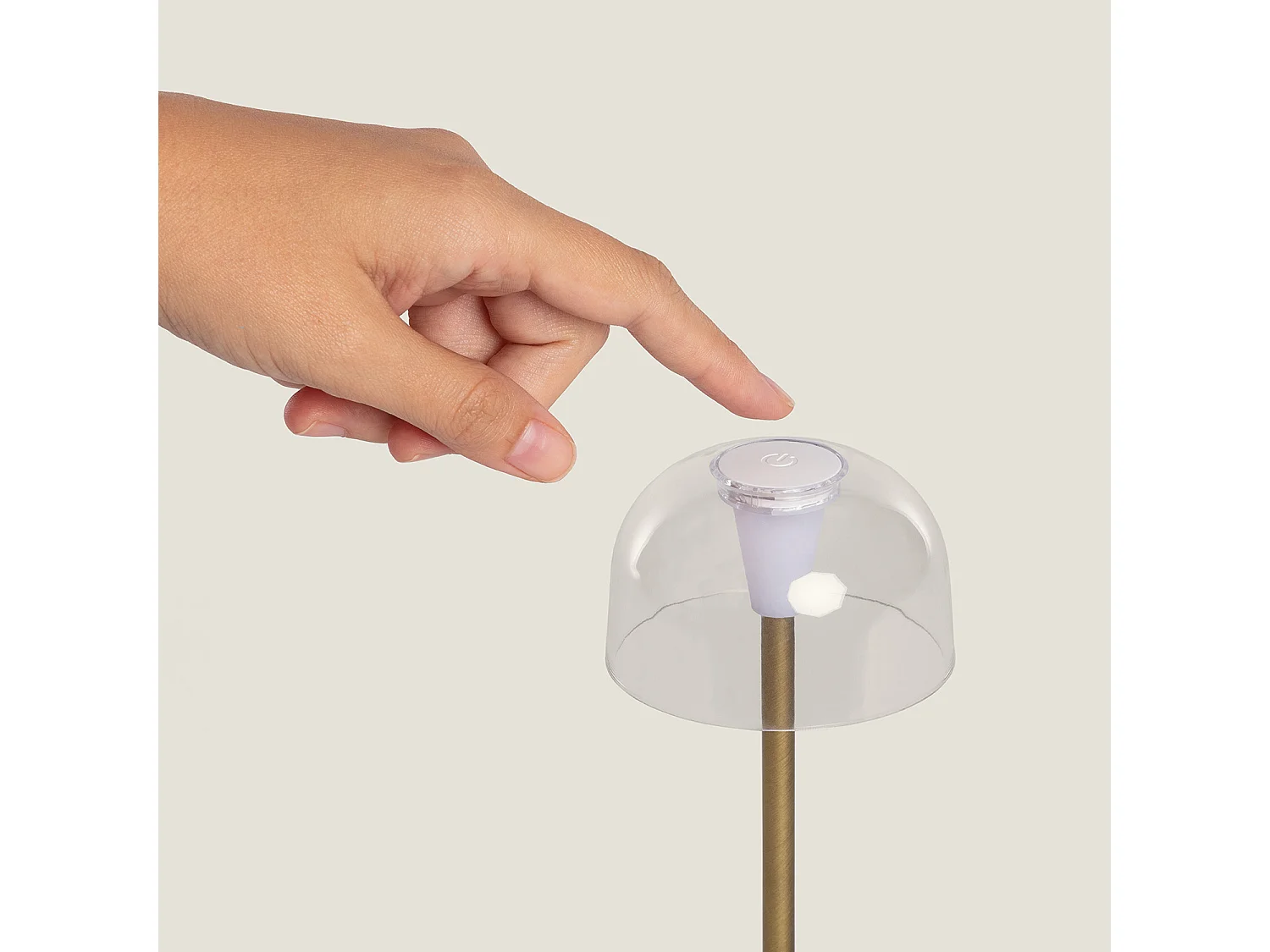 Lampe à Poser LED Portable Extérieur Métal avec Batterie Rechargeable Lendora Laiton