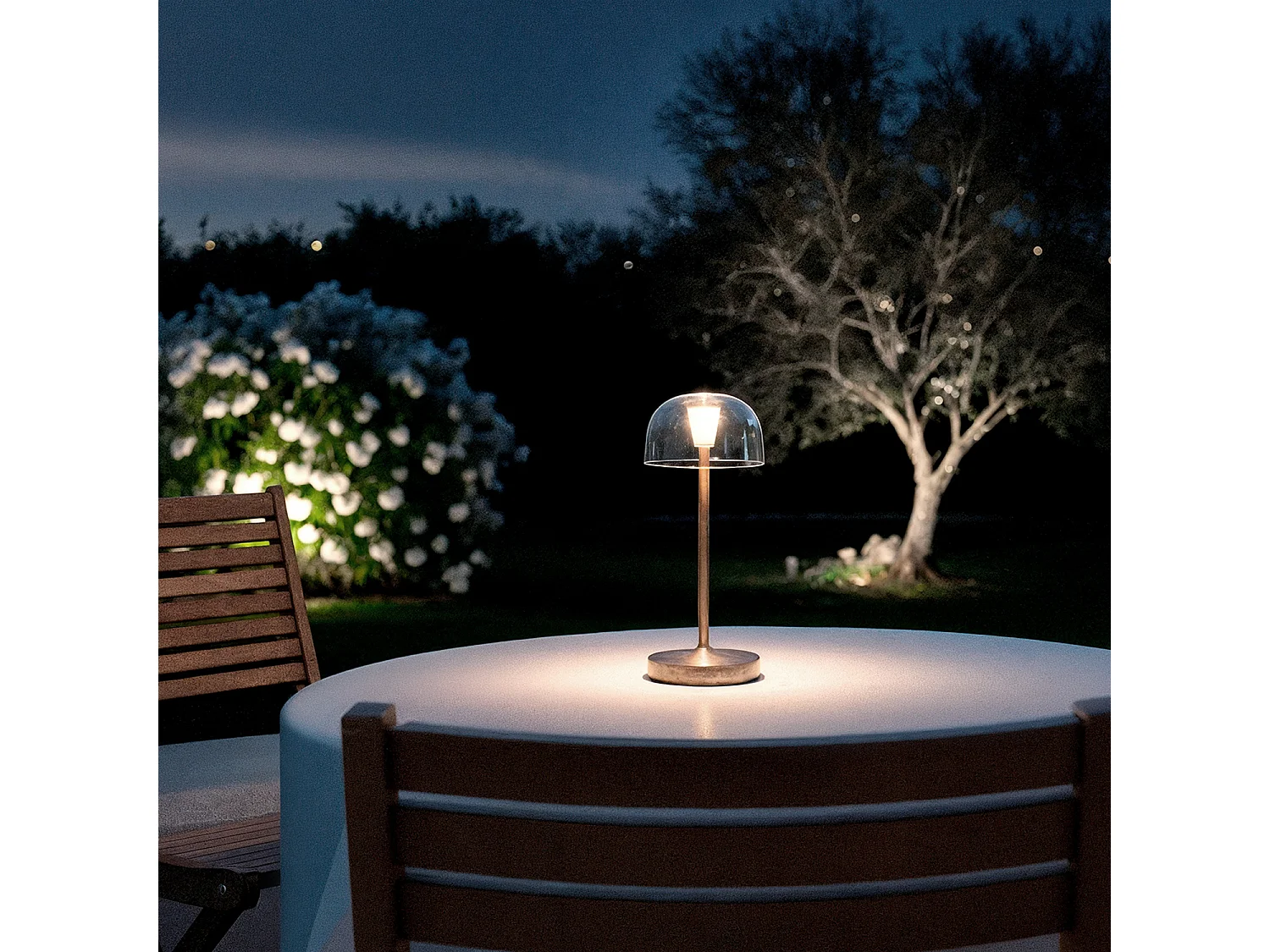 Lampe à Poser LED Portable Extérieur Métal avec Batterie Rechargeable Lendora Laiton