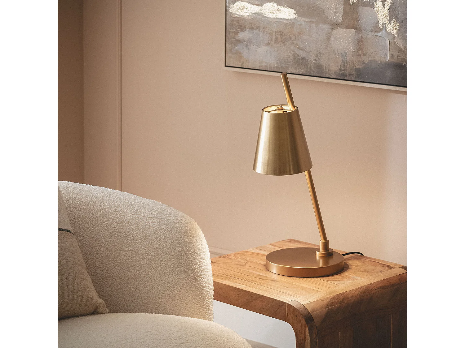 Lampada da Tavolo Metallo Bardney Oro