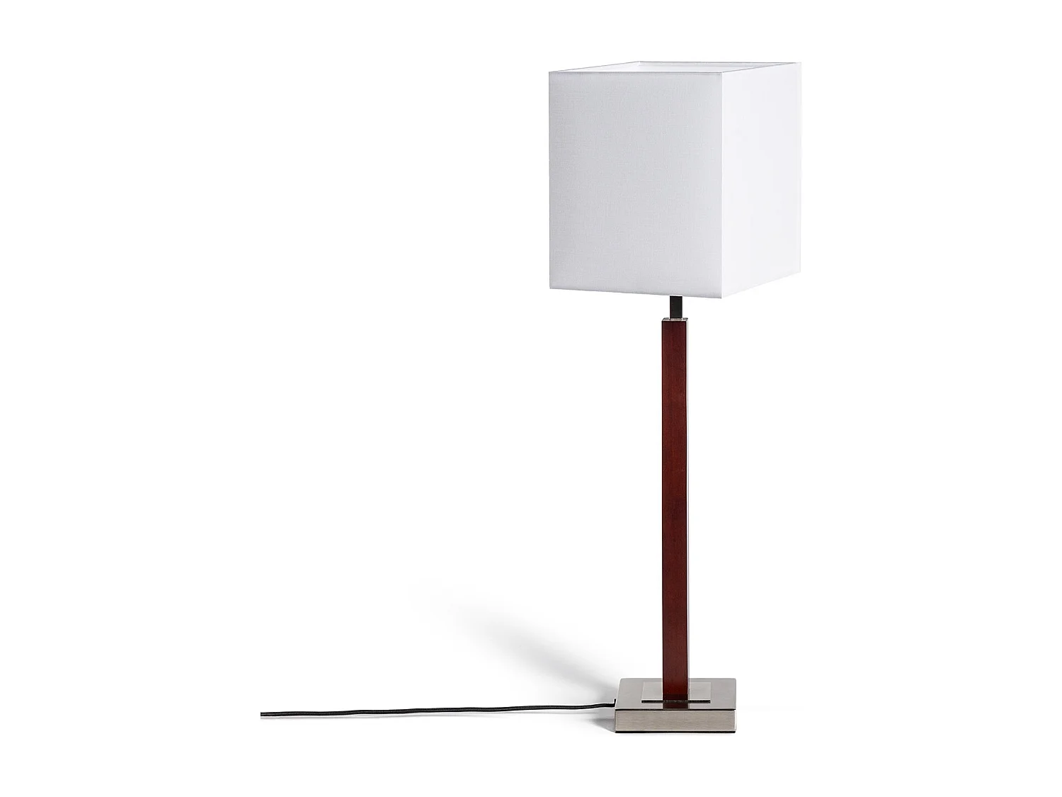 Lampe à Poser Bois et Métal Lizza Blanc