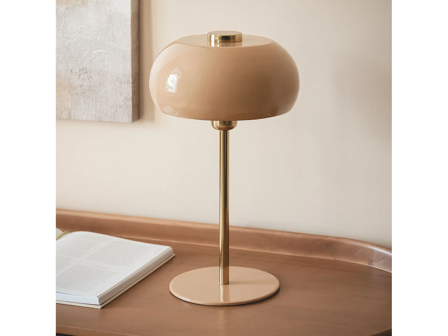 Lampada da Tavolo Metallo Bhavin Beige