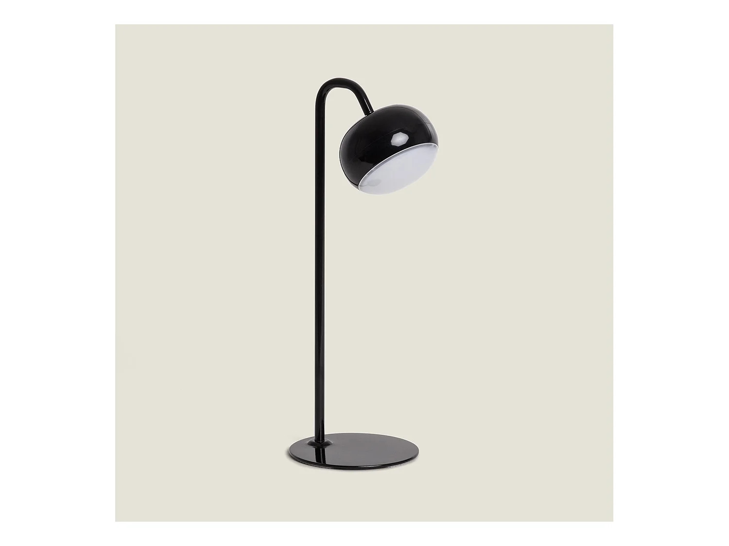 Lampe à Poser Métal LED 3W avec Batterie USB Rechargeable Tunja Noir