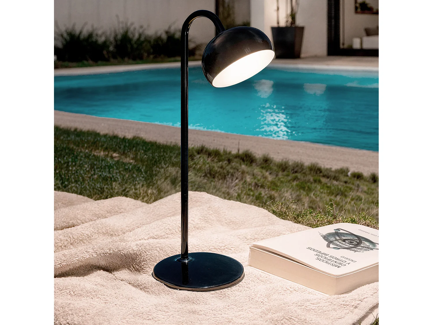 Lampada da Tavolo Metallo LED 3W con Batteria Ricaricabile USB Tunja Nero