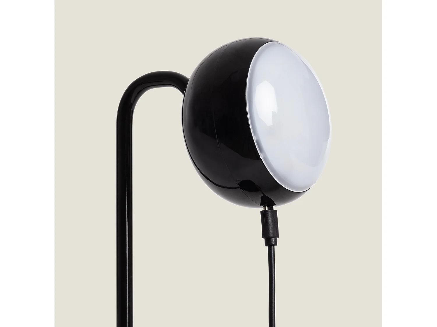 Lampada da Tavolo Metallo LED 3W con Batteria Ricaricabile USB Tunja Nero