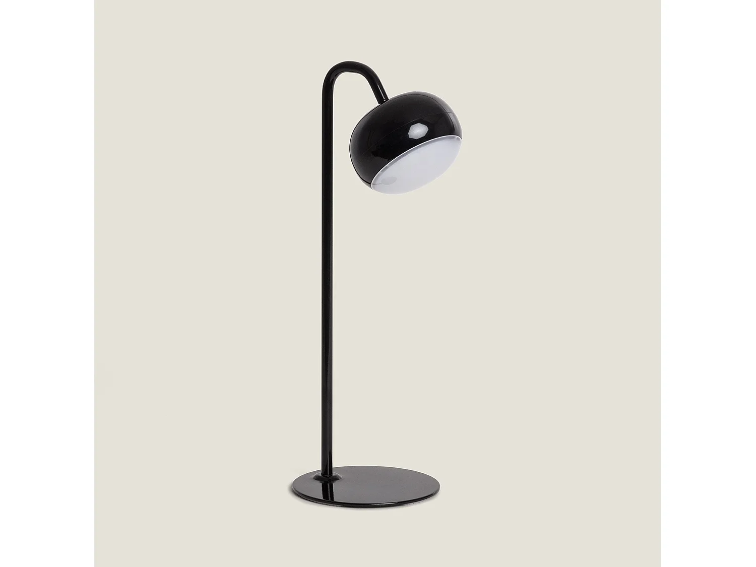 Lampada da Tavolo Metallo LED 3W con Batteria Ricaricabile USB Tunja Nero