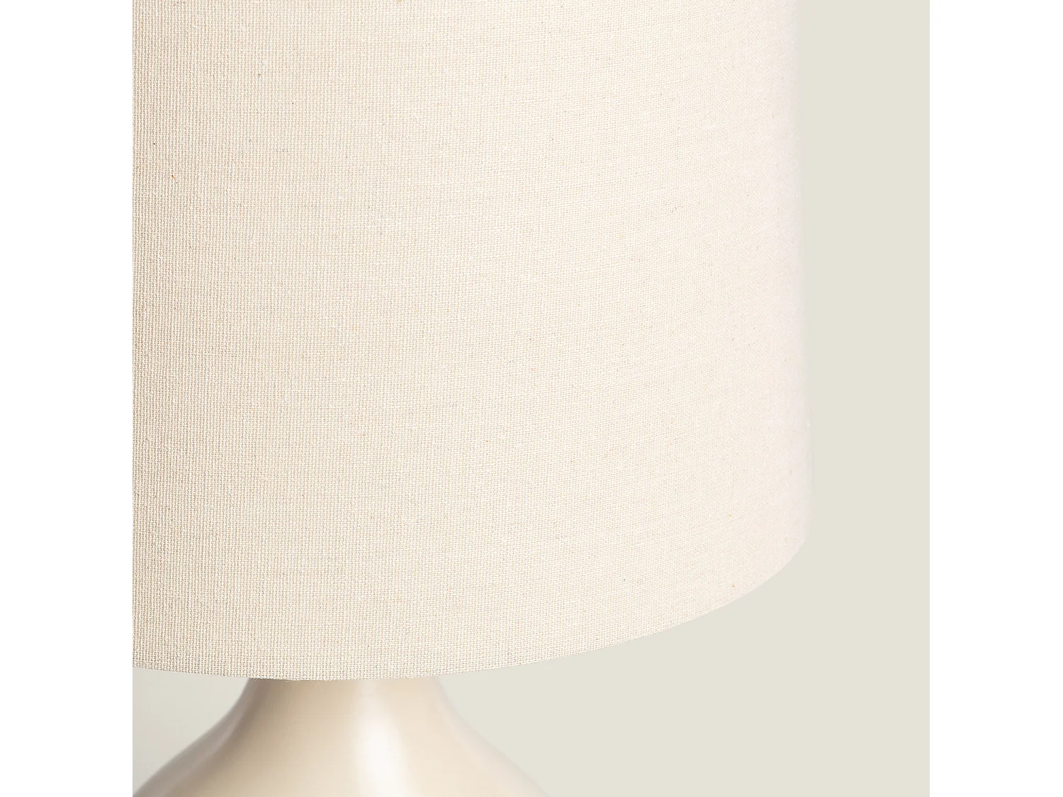 Lámpara de Mesa Cerámica y Lino Ginger Beige