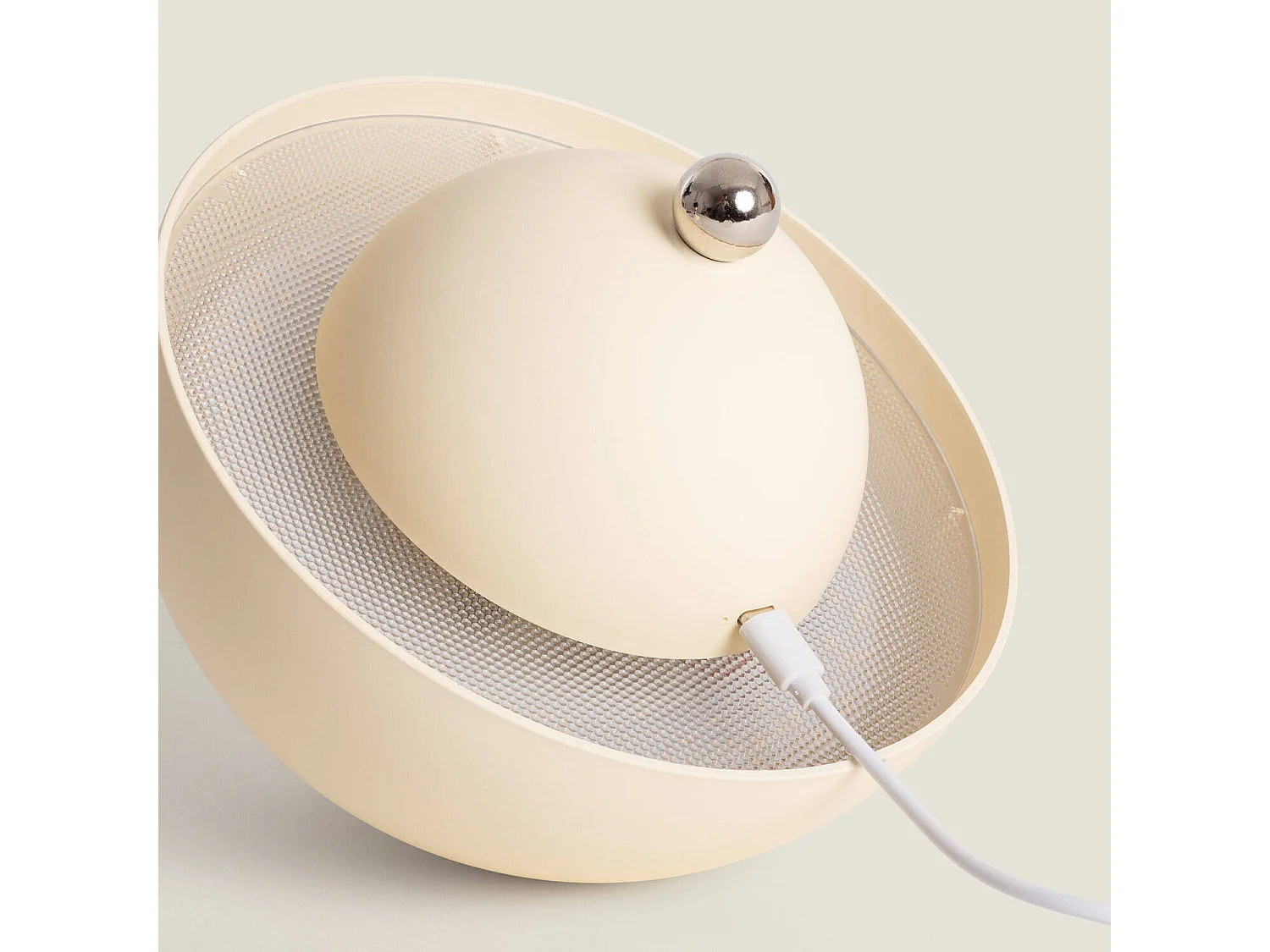 Lampada da Tavolo LED 5W Portatile con Batteria Ricaricabile USB Pauna Beige