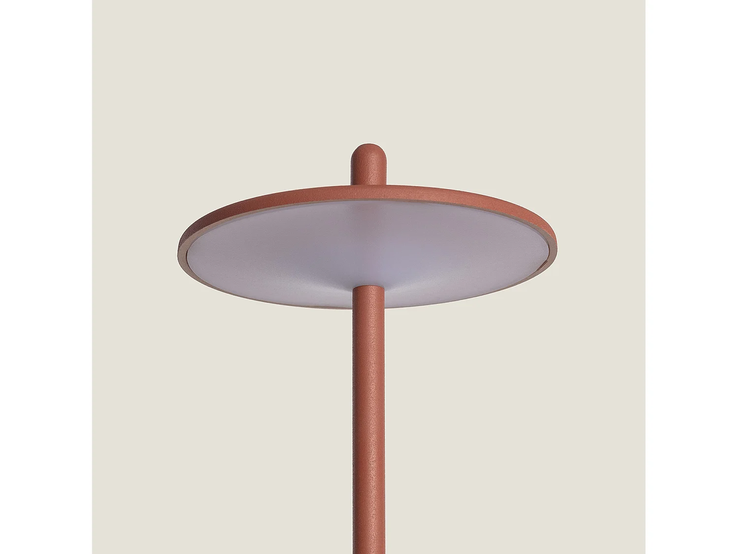 Lampe à Poser LED Portable Extérieure Métal avec Batterie Rechargeable Milevani Terre cuite