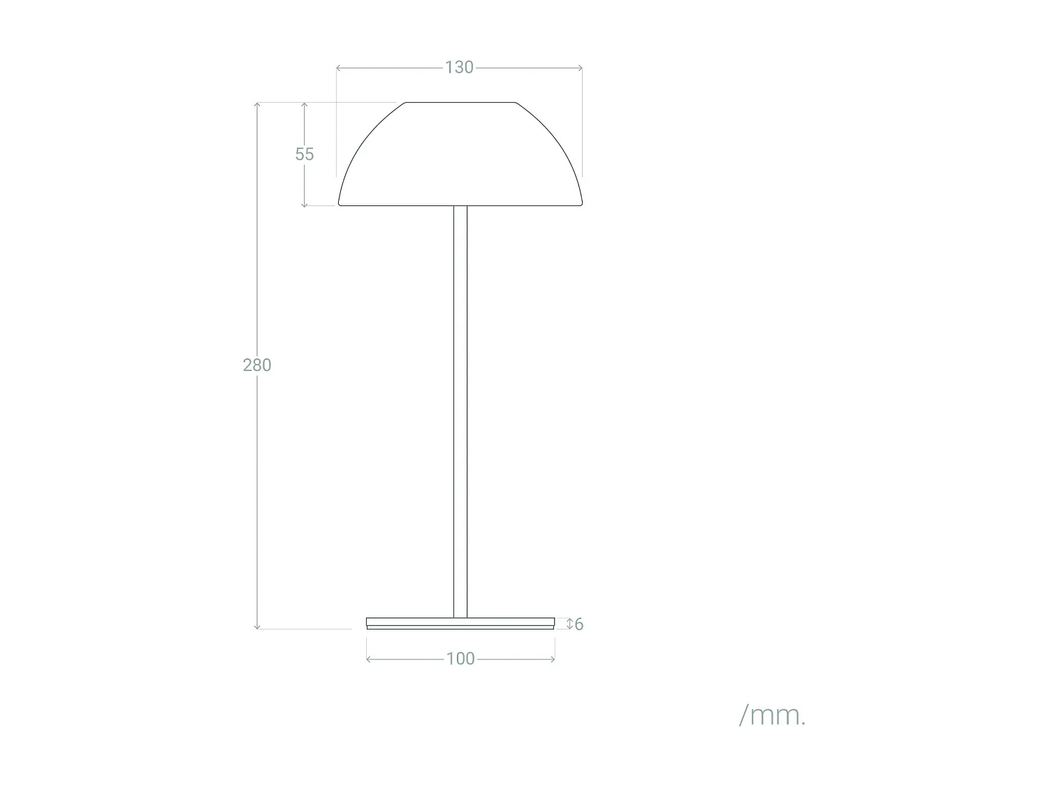 Lampada da Tavolo LED 2W Portatile con Batteria USB Ricaricabile Mugla Bianco
