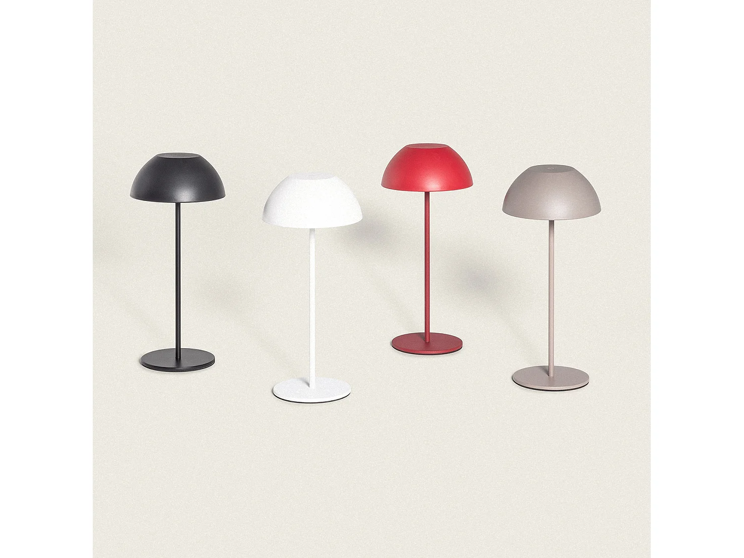 Lámpara de Mesa LED Portátil Exterior con Batería USB Recargable Mugla Blanco