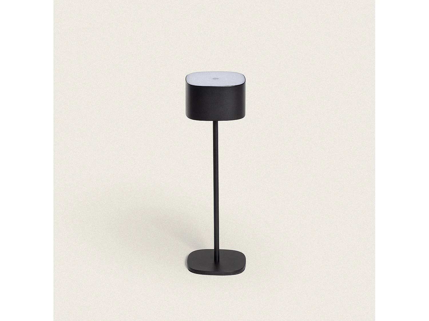 Lámpara de Mesa LED Portátil Exterior con Batería USB Recargable Metal Mounka Square Negro