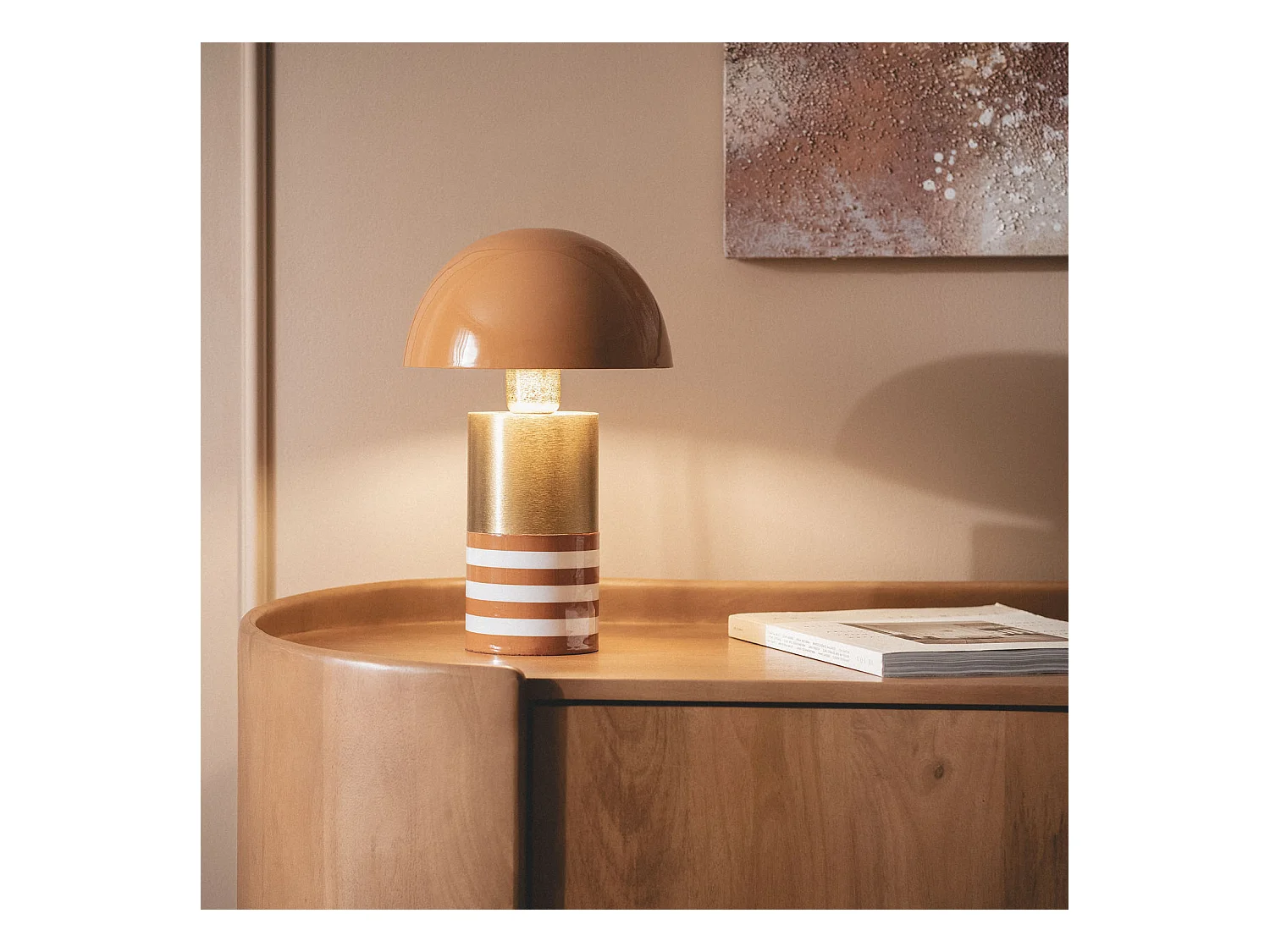 Lampe à Poser Métal Darpan Orange