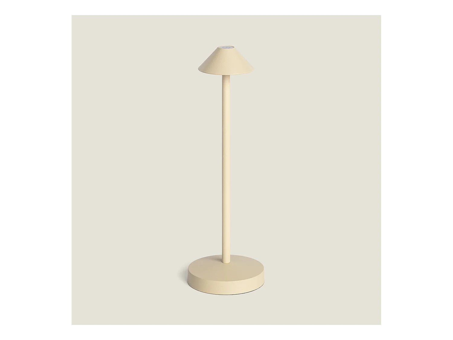 Lampe à Poser LED Portable Extérieure Métal avec Batterie Rechargeable Magatzi Beige