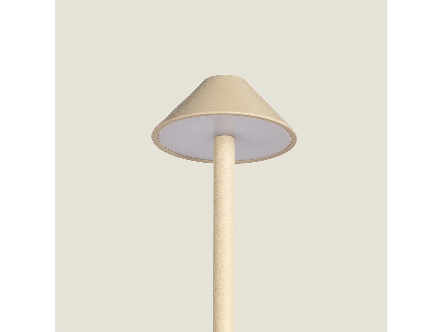 Lampe à Poser LED Portable Extérieure Métal avec Batterie Rechargeable Magatzi Beige