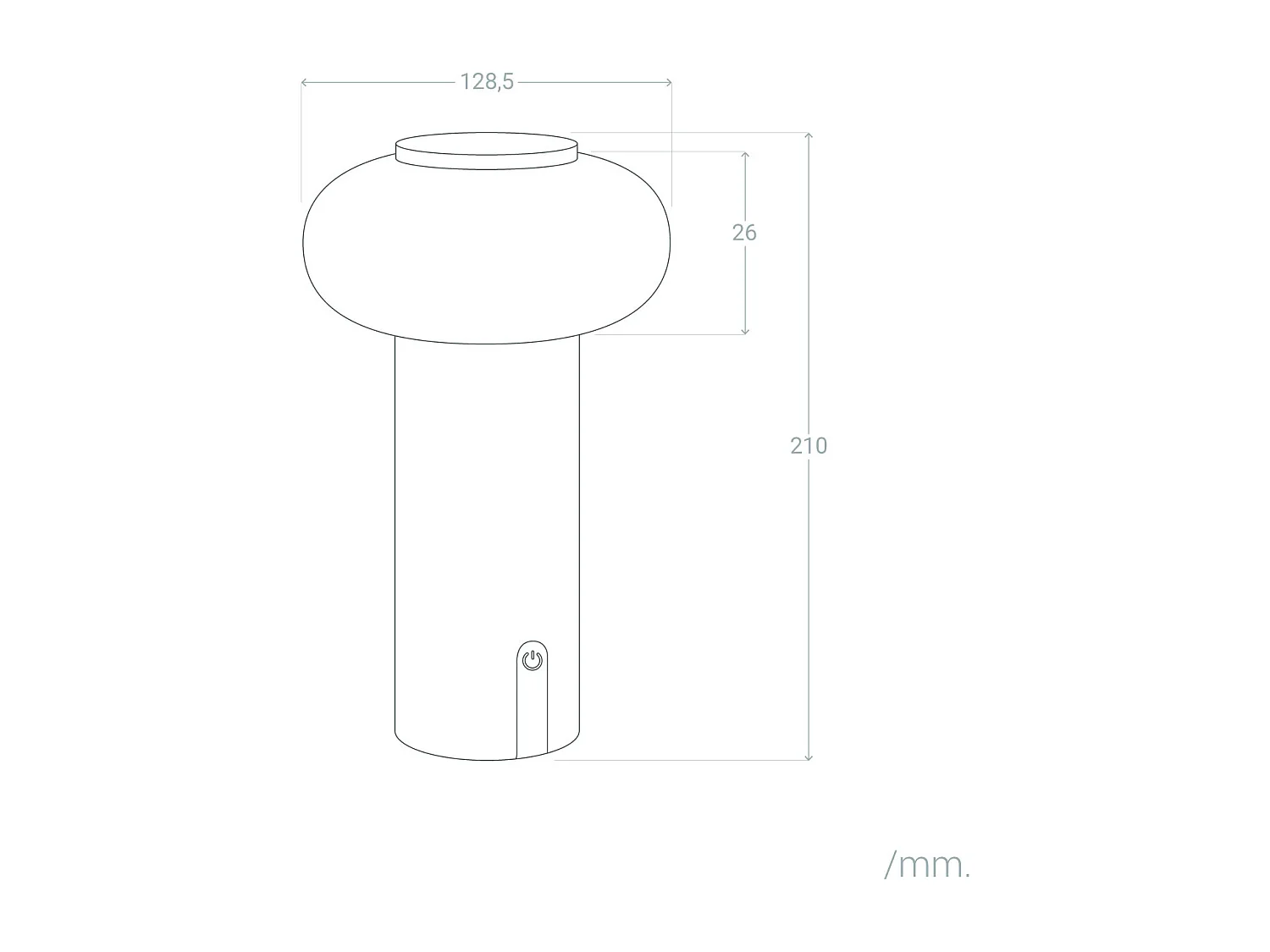 Lámpara de Mesa LED Portátil para Exterior Metal con Batería Recargable Katse Verde