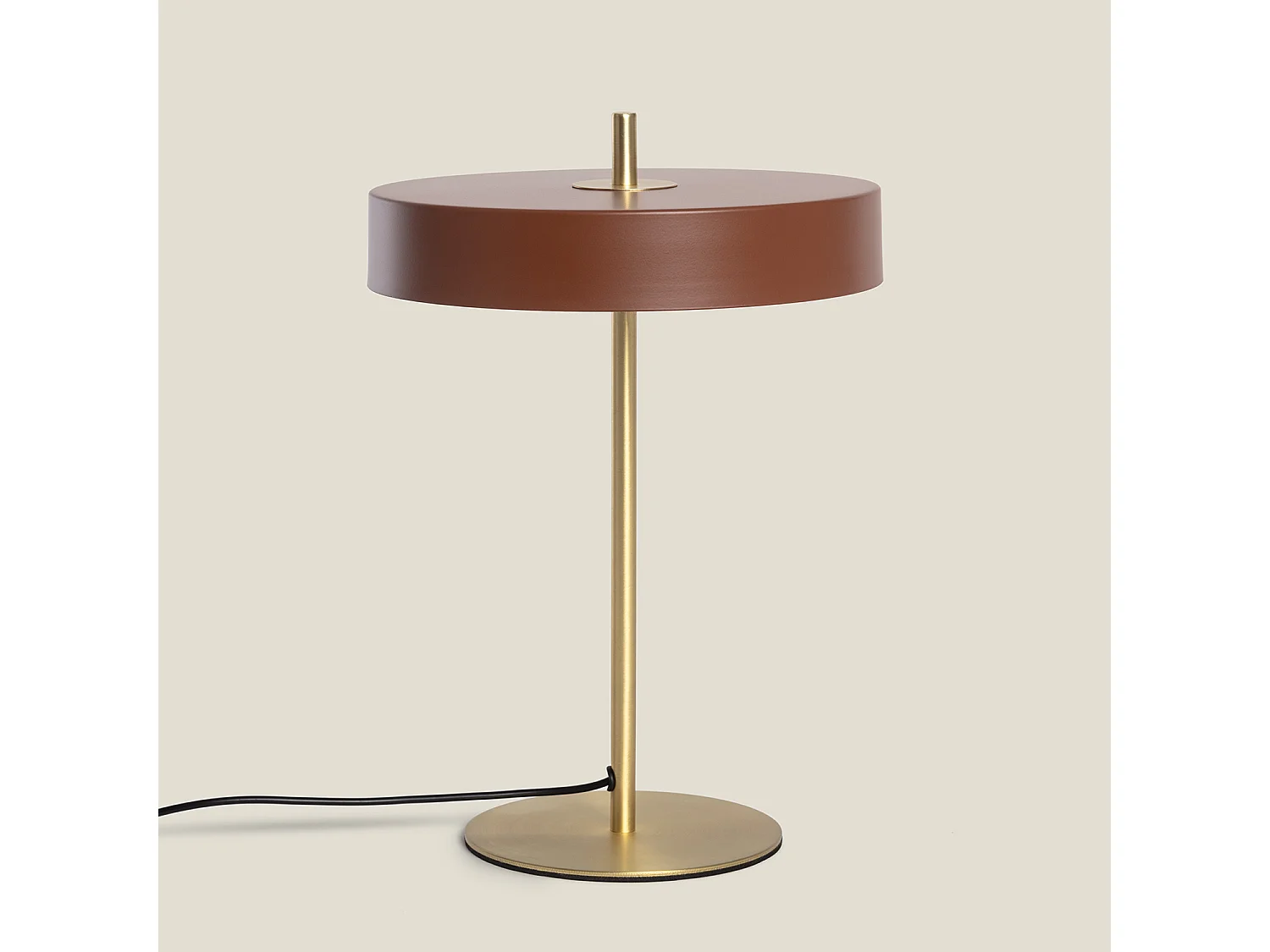 Lampe à Poser Métal Korkor Brun