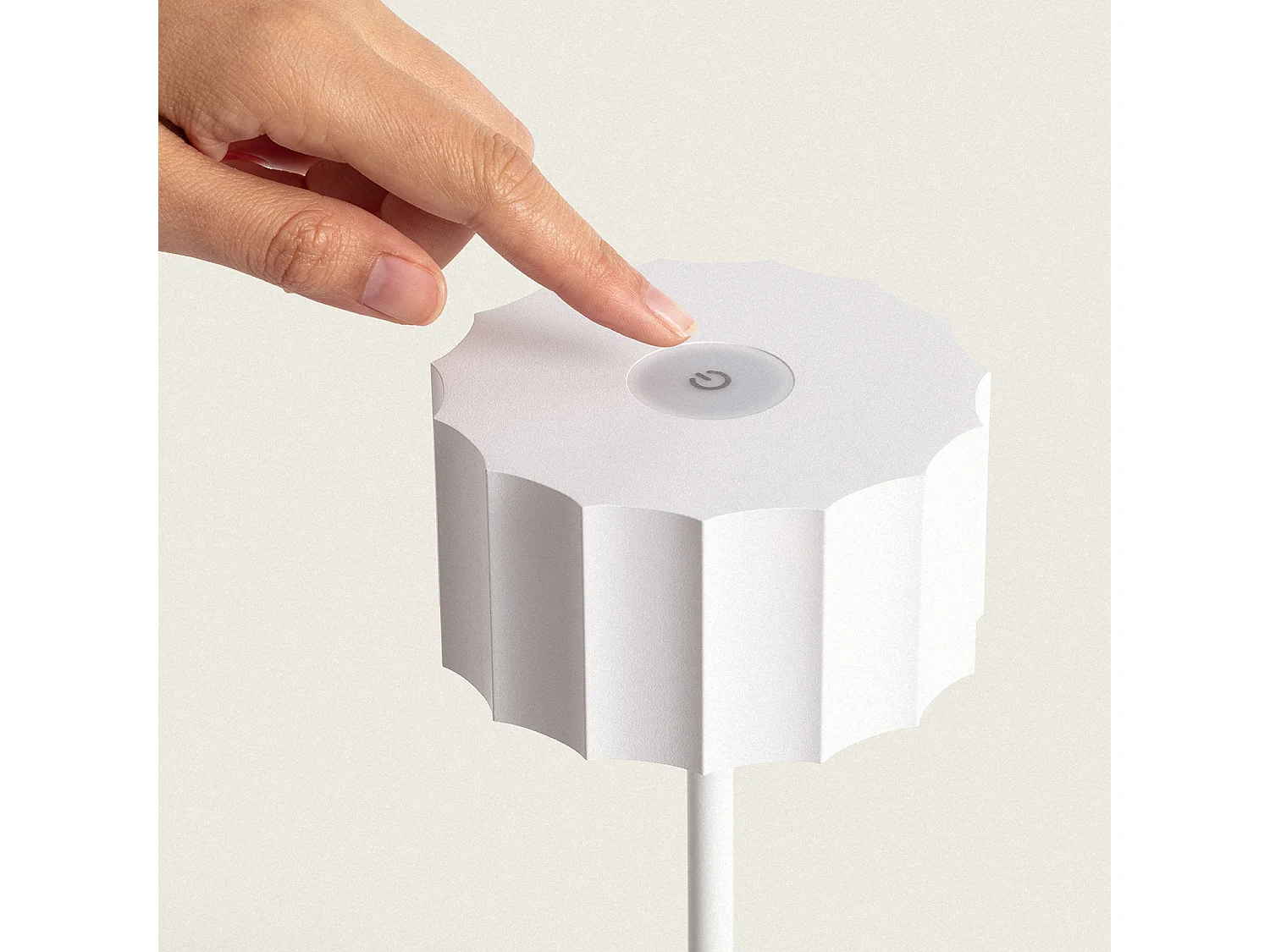 Lámpara de Mesa LED Portátil para Exterior con Batería USB Recargable Cesc Blanco