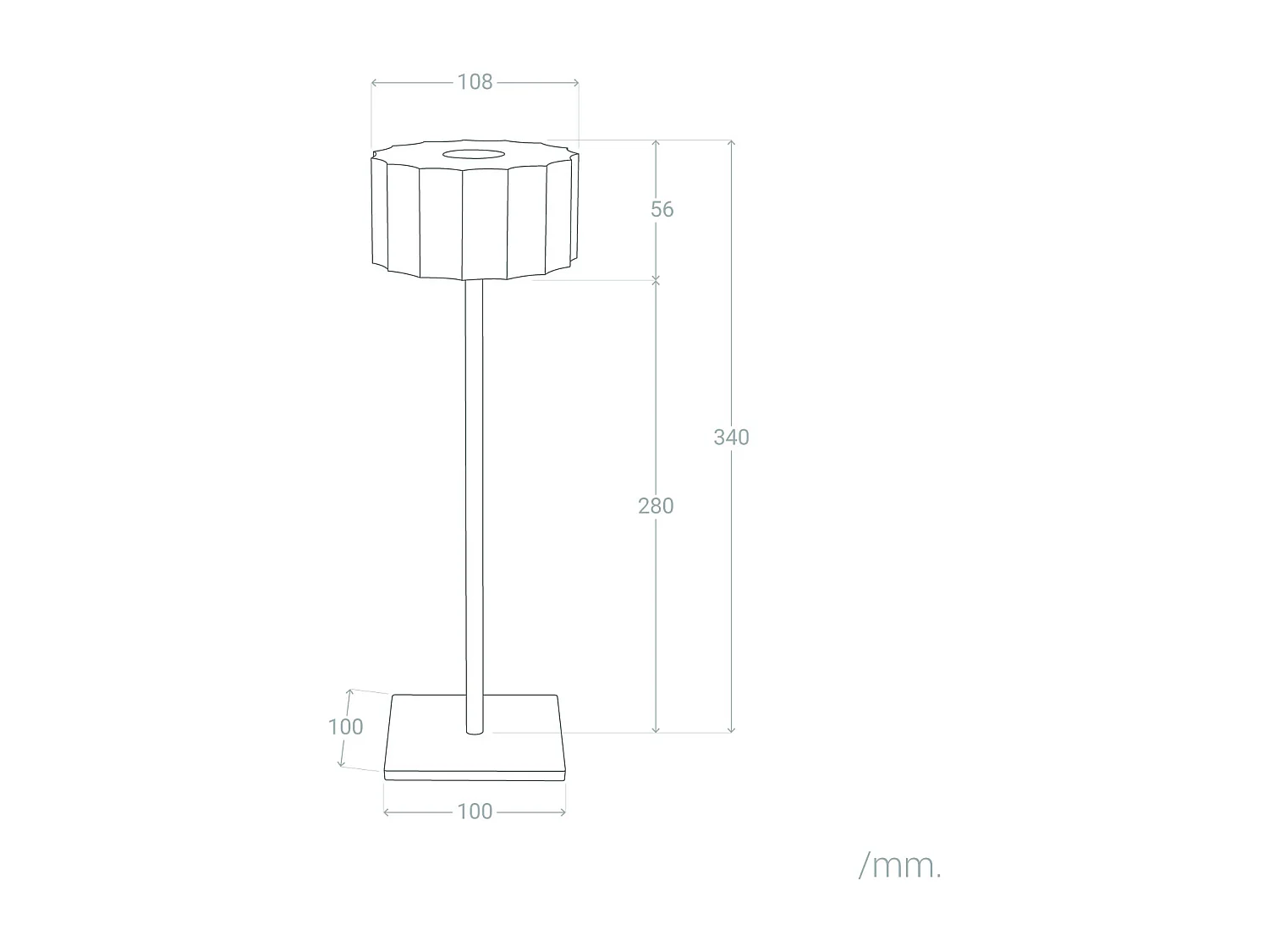 Lámpara de Mesa LED Portátil para Exterior con Batería USB Recargable Cesc Blanco