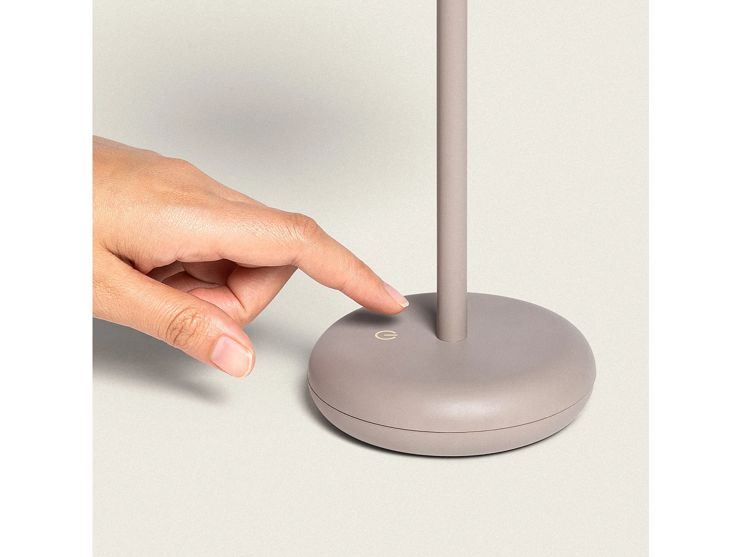 Lampe à Poser LED 2W Portable avec Batterie USB Rechargeable Galdan Taupe