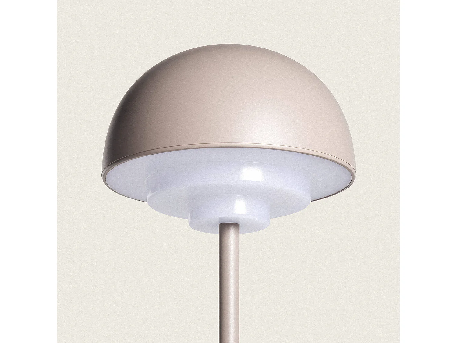 Lampe à Poser LED 2W Portable avec Batterie USB Rechargeable Galdan Taupe