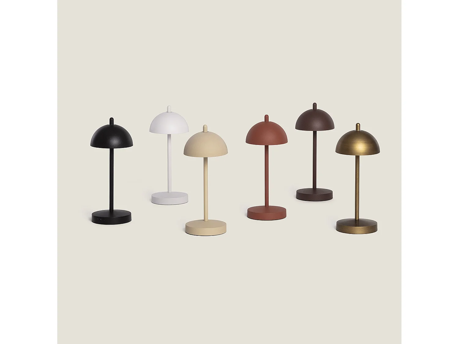 Lampe à Poser LED Portable Extérieure Métal avec Batterie Rechargeable Pirinoa Noir