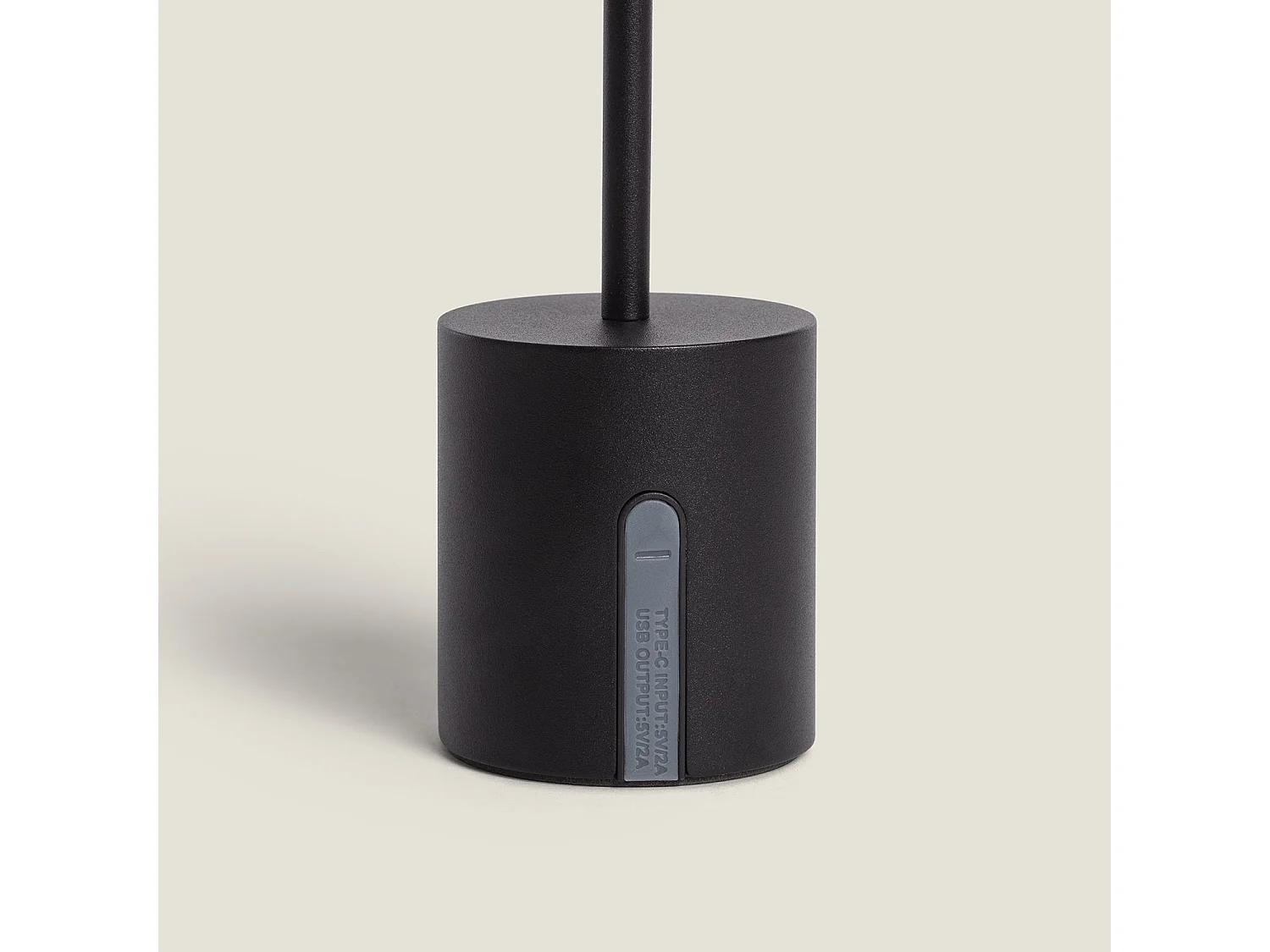 Lampada da Tavolo LED Portatile per Esterni Metallo con Batteria USB Ricaricabile Jawania Nero