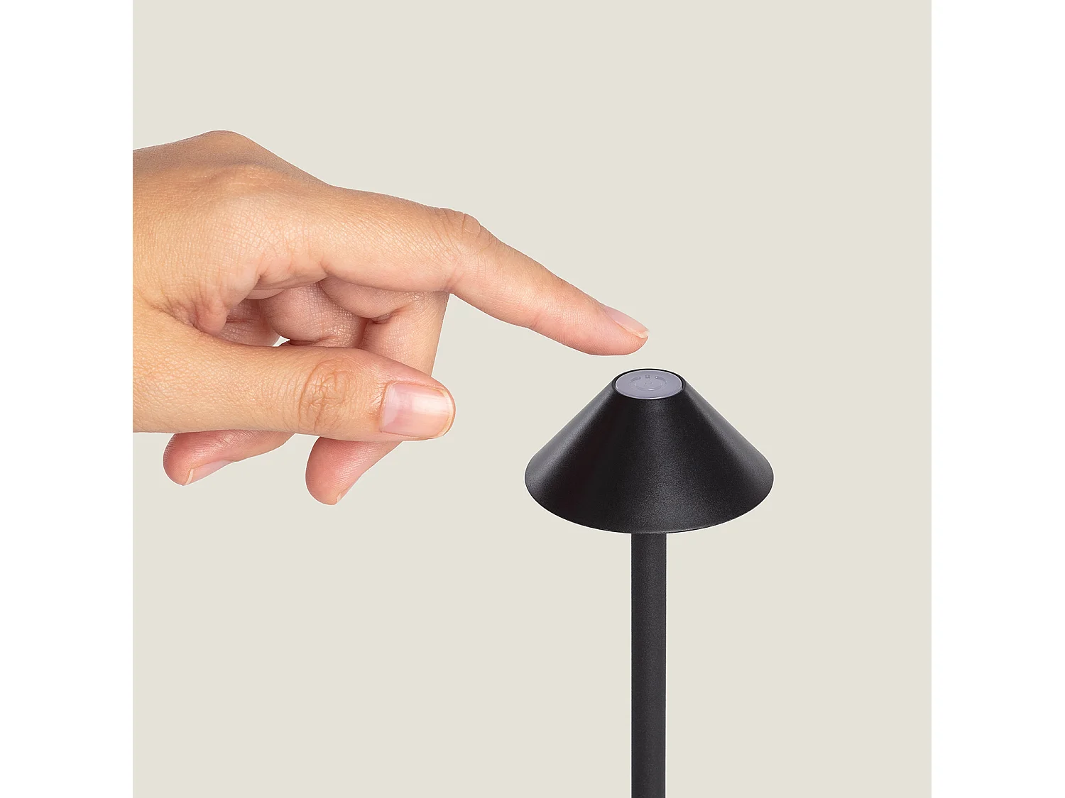 Lampe à Poser LED Portable Extérieure Métal avec Batterie Rechargeable Magatzi Noir