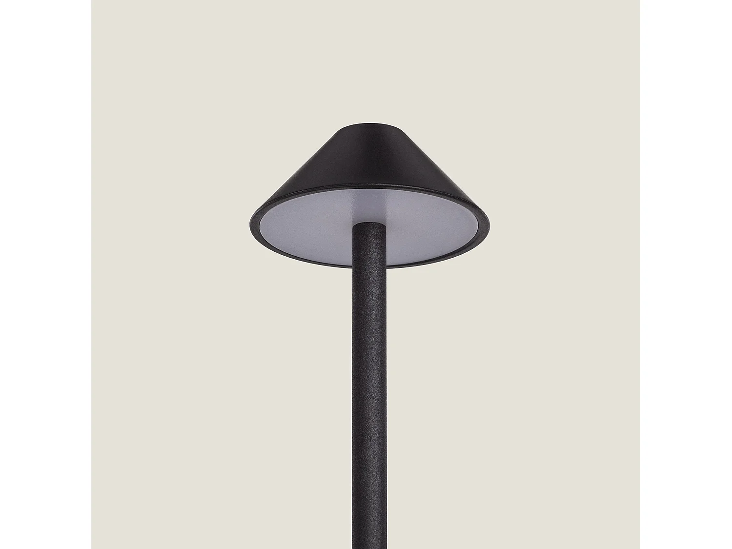 Lampe à Poser LED Portable Extérieure Métal avec Batterie Rechargeable Magatzi Noir