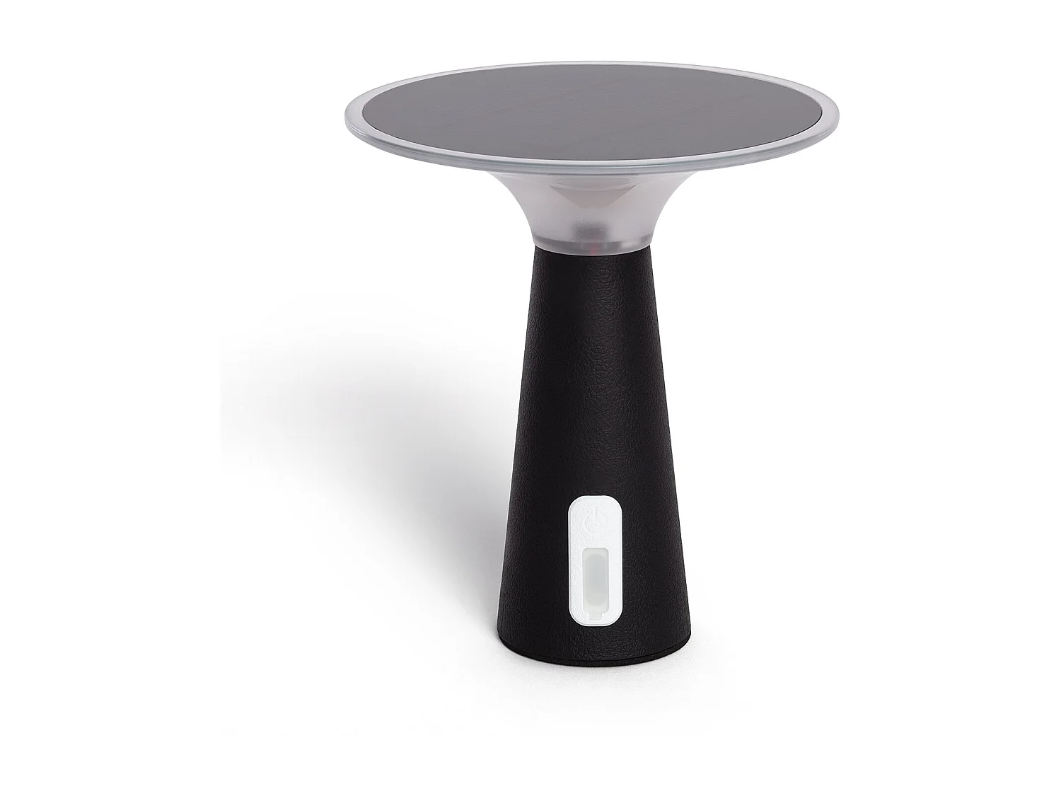 Lampe de Table Solaire d'Extérieur LED Portable avec Batterie USB Rechargeable Soucha Noir