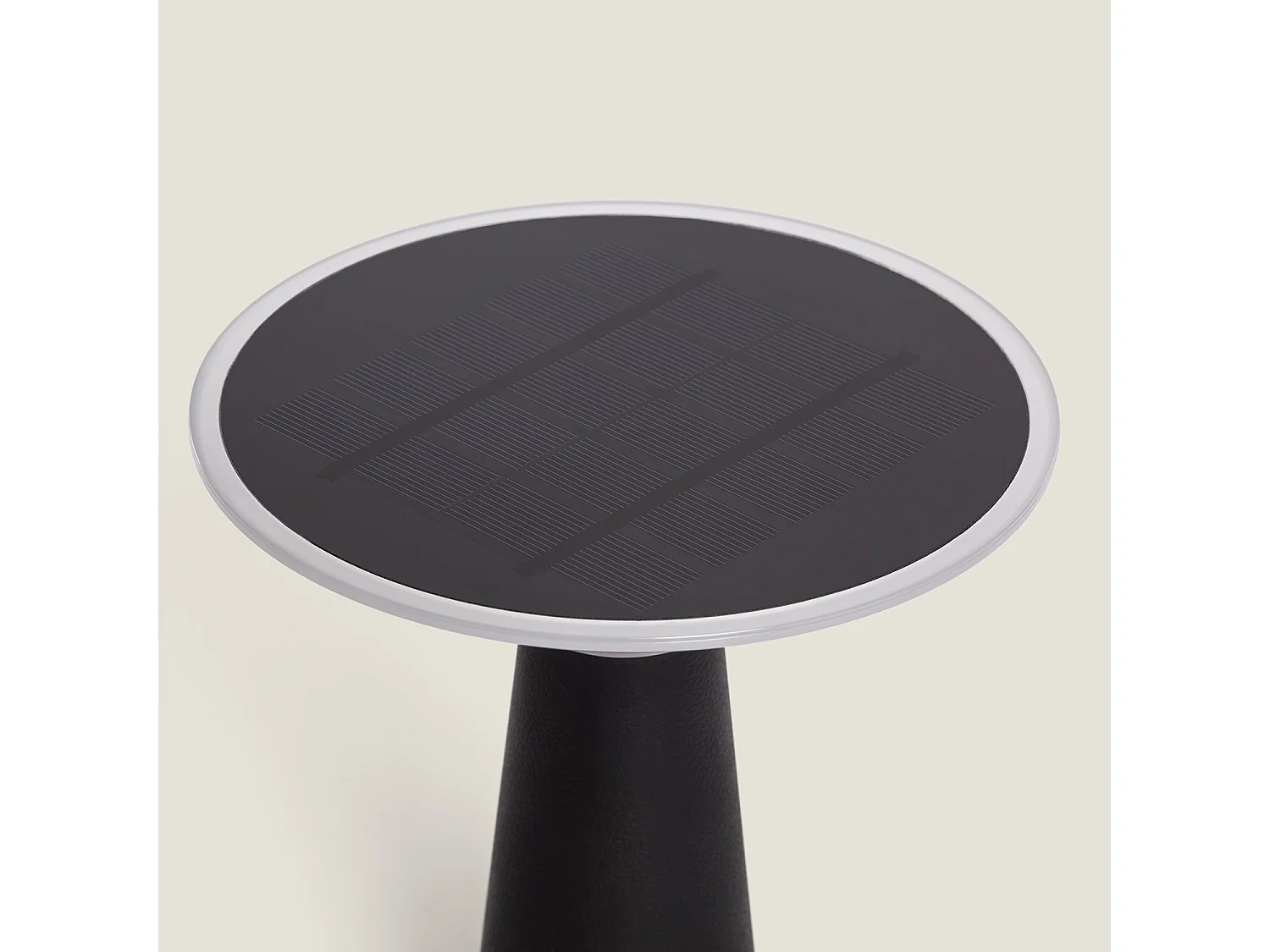 Lampe de Table Solaire d'Extérieur LED Portable avec Batterie USB Rechargeable Soucha Noir