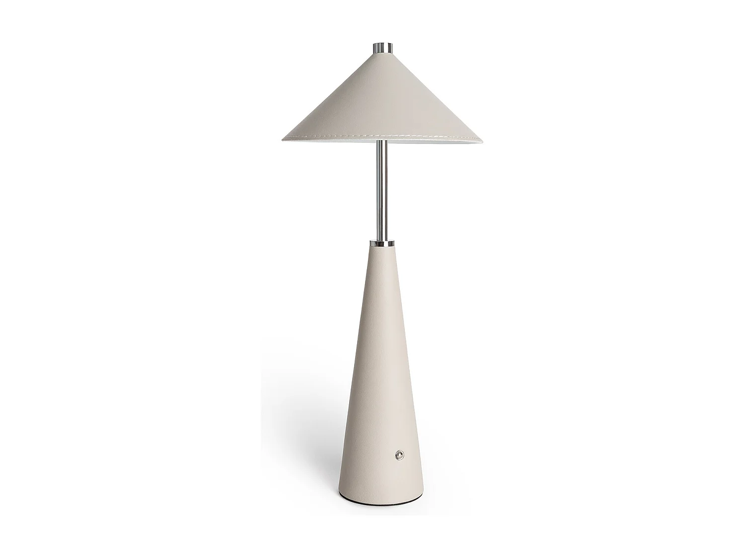 Lampe à Poser LED Portable Cuir et Métal avec Batterie USB Rechargeable Tyu Tule Beige