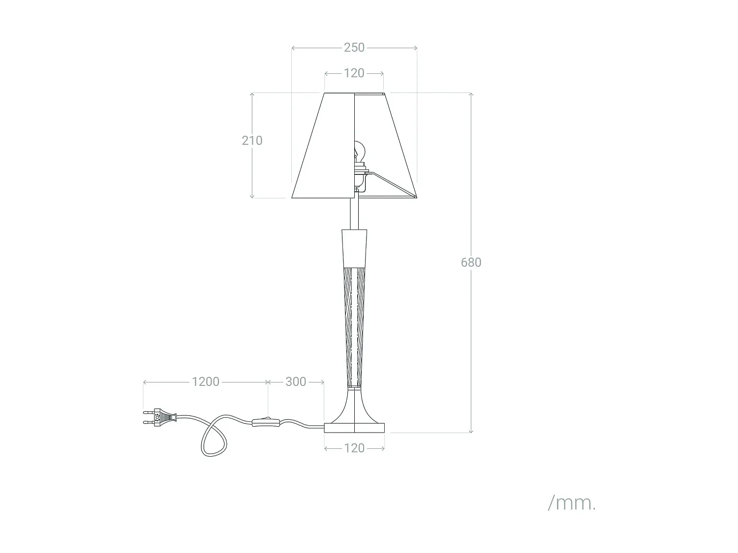 Lampe à Poser Bois et Métal Lizza Piramis Blanc