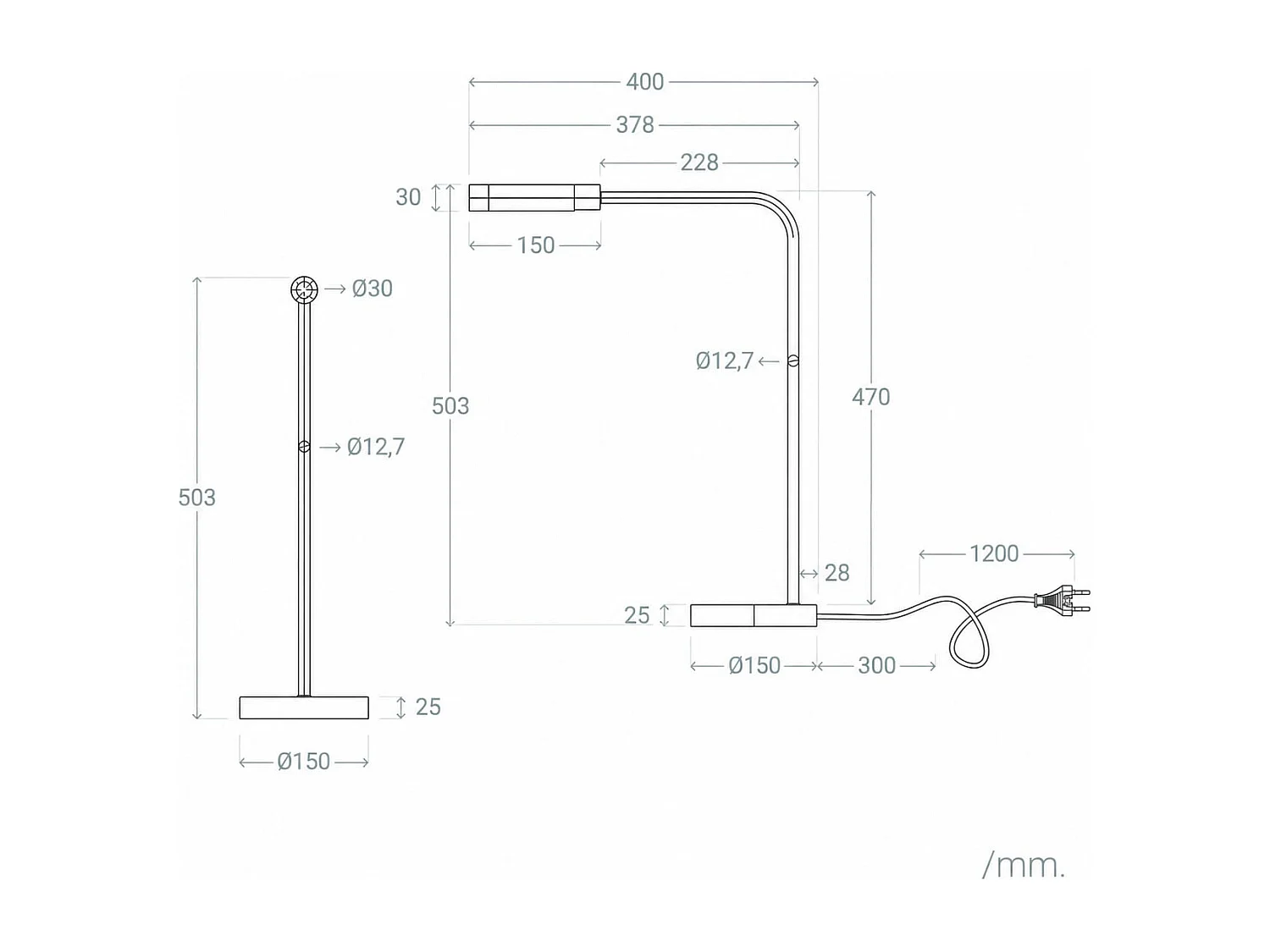 Lampe à Poser LED Tactile 2.5 W Métal Gazny Noir mat