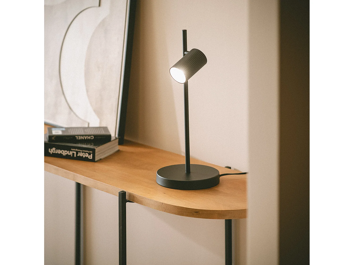 Lampada da Tavolo Alluminio Aritz Nero