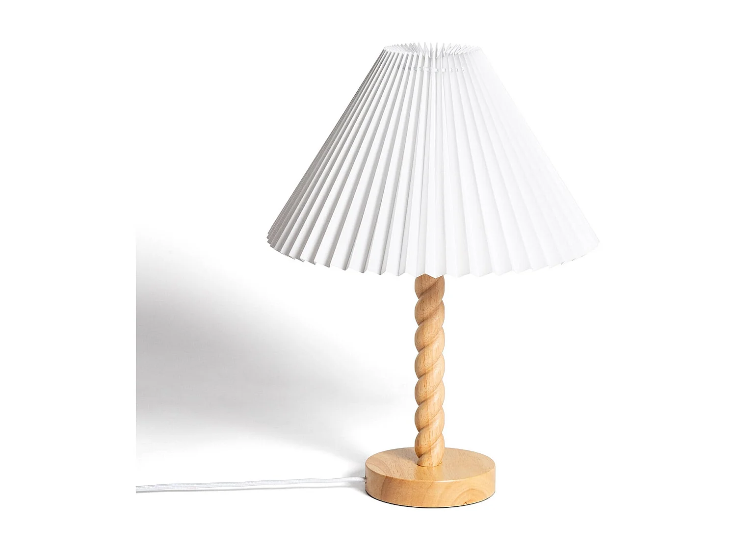 Lampada da Tavolo Legno Moorea Bianco