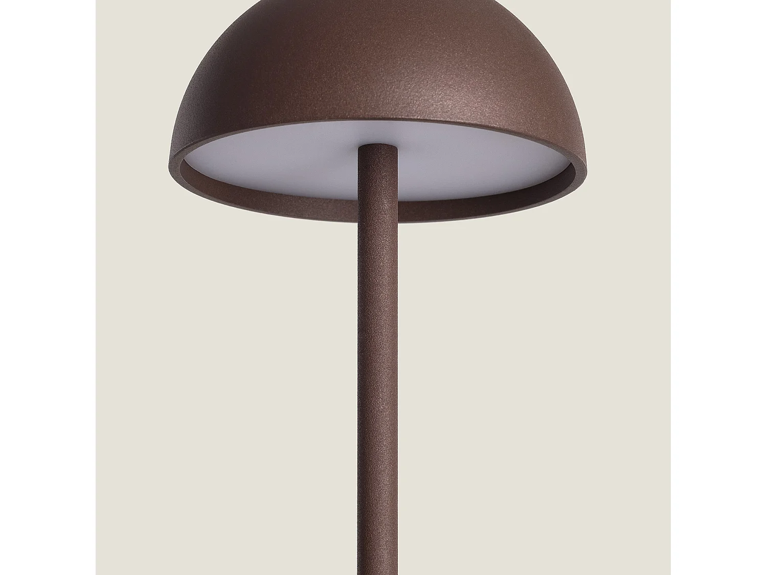 Lampe à Poser LED Portable Extérieure Métal avec Batterie Rechargeable Pirinoa Brun