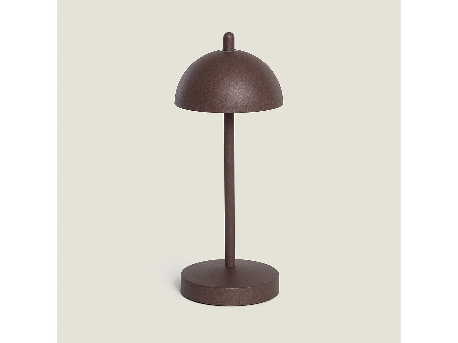 Lámpara de Mesa LED Portátil para Exterior Metal con Batería Recargable Pirinoa Marrón