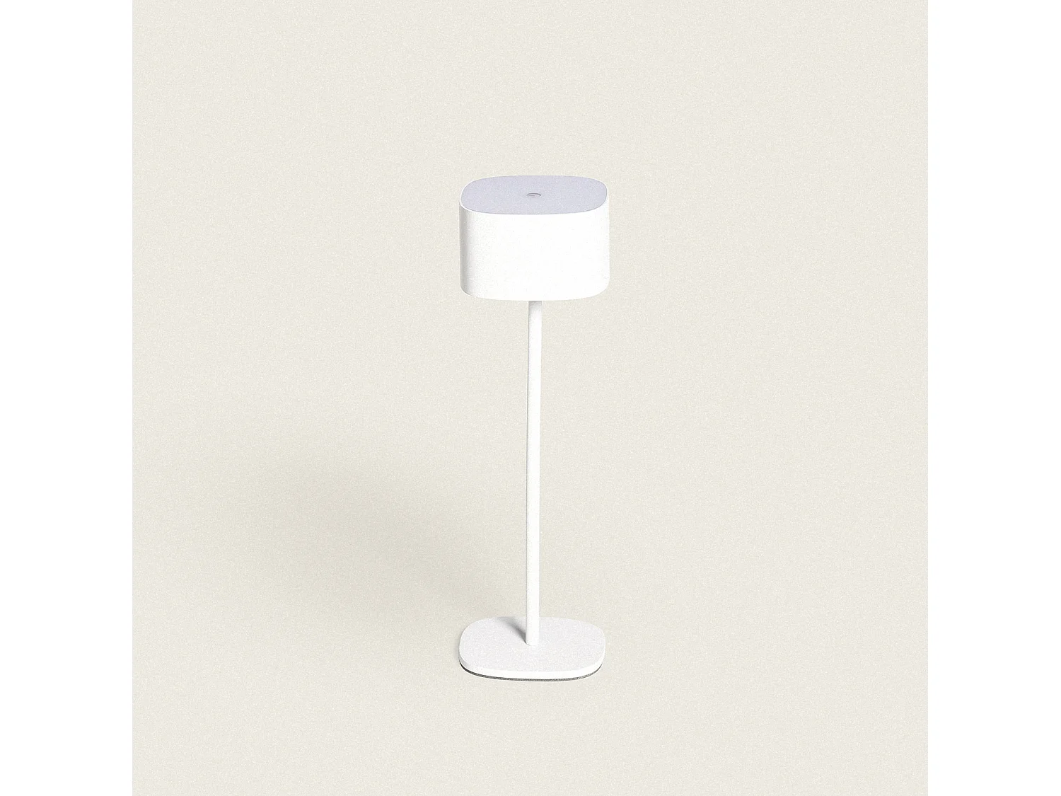 Lámpara de Mesa LED Portátil Exterior con Batería USB Recargable Mounka Square Blanco