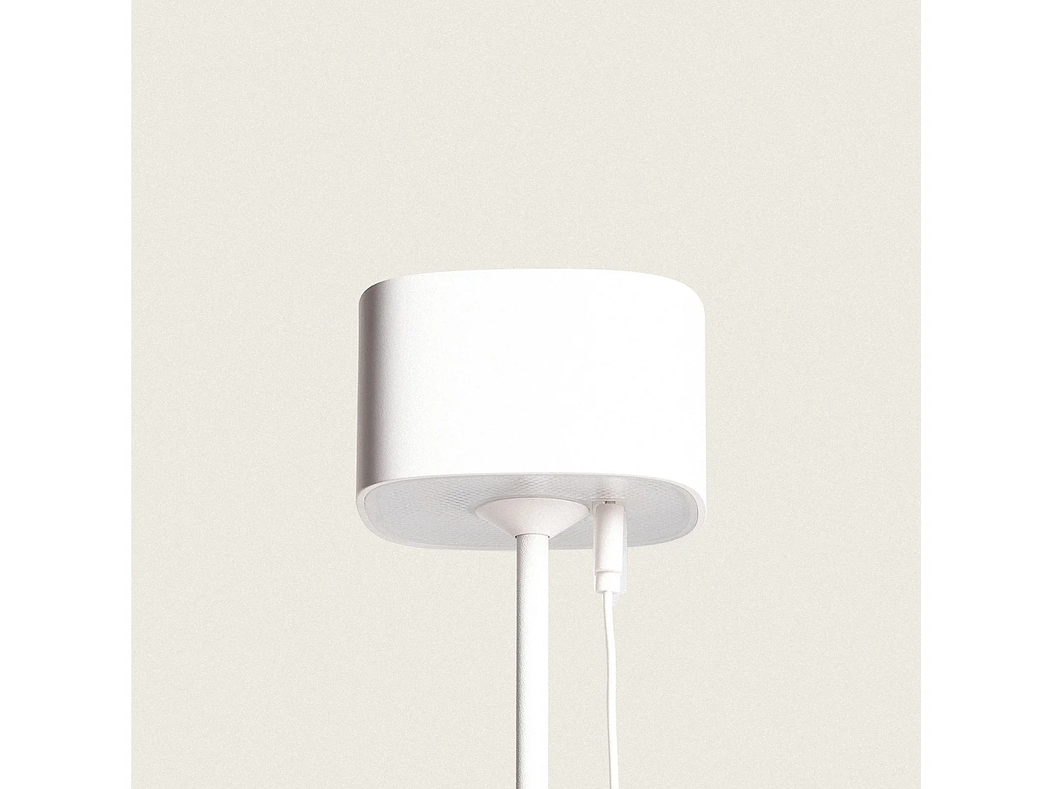 Lámpara de Mesa LED Portátil Exterior con Batería USB Recargable Mounka Square Blanco