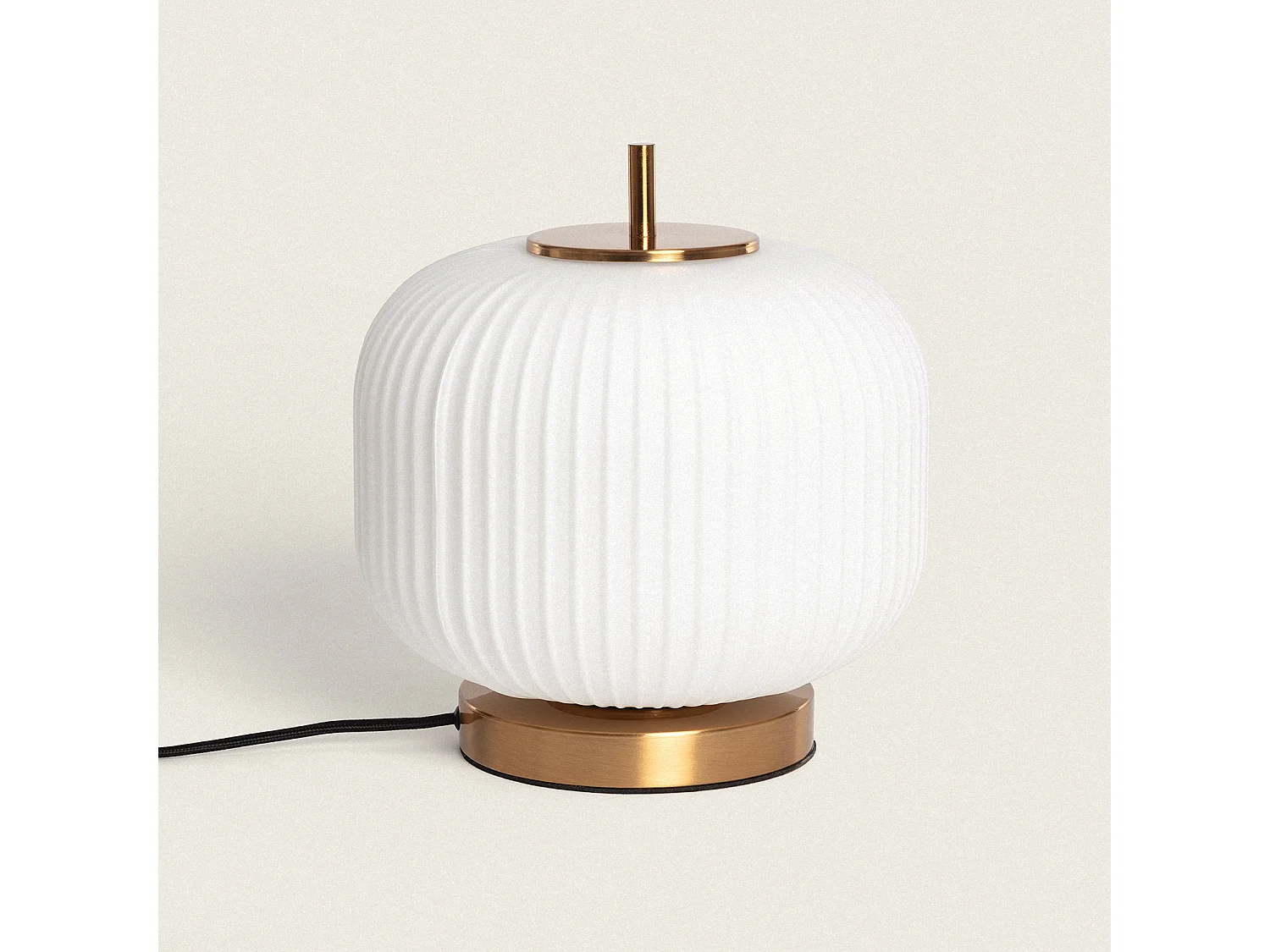 Lampada da Tavolo Metallo e Vetro Beca Ambra