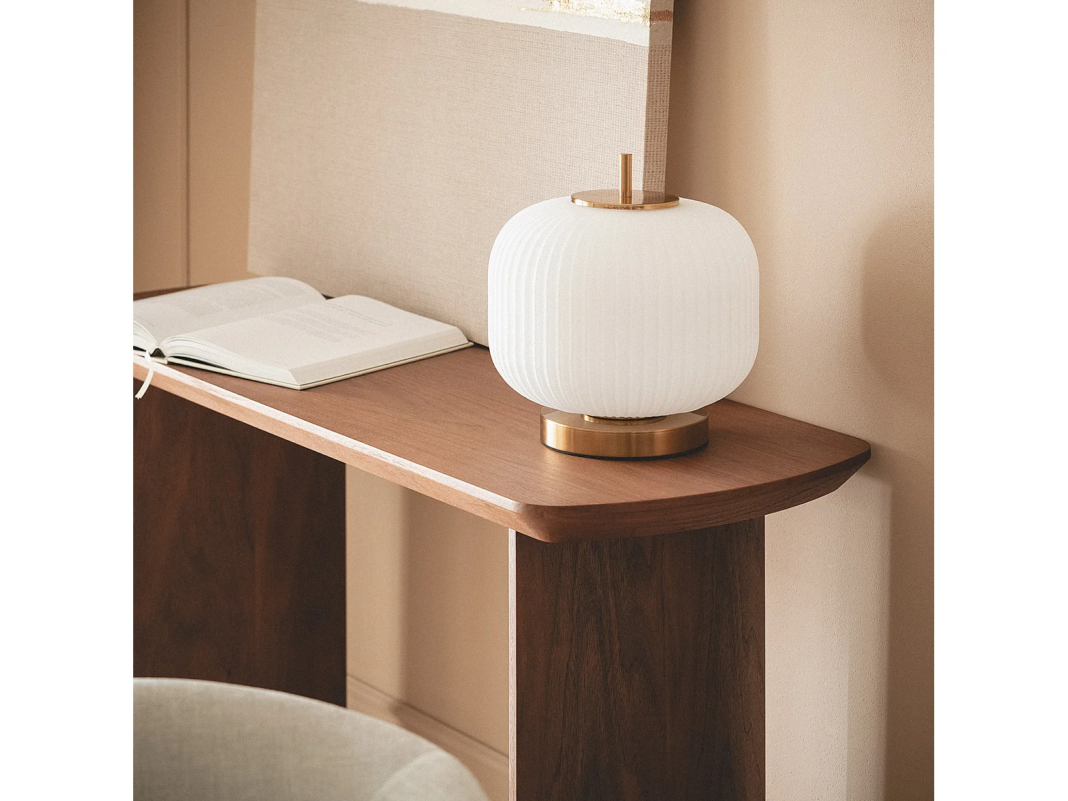 Lampe à Poser Métal et Verre Beca