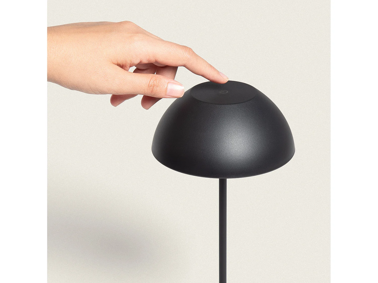 Lámpara de Mesa LED Portátil Exterior con Batería USB Recargable Metal Mugla Negro