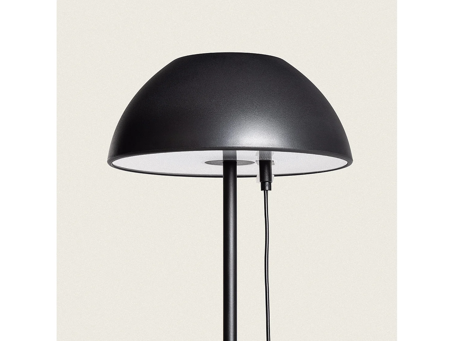 Lámpara de Mesa LED Portátil Exterior con Batería USB Recargable Metal Mugla Negro