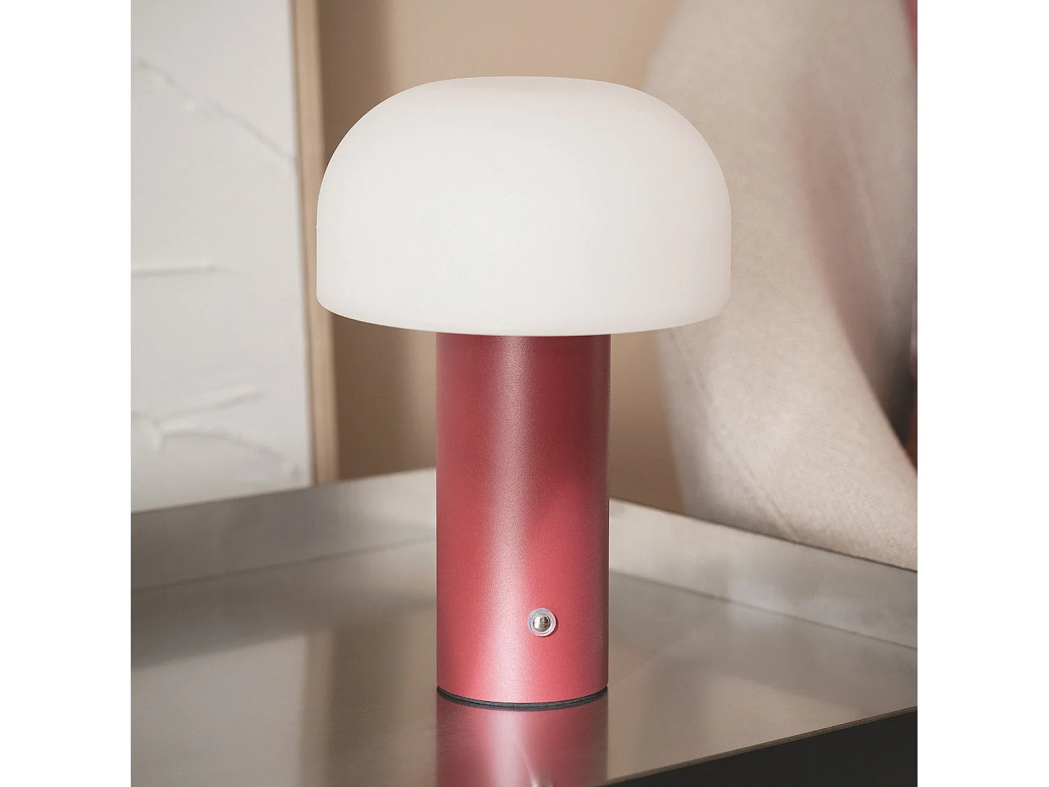 Lampe à Poser LED Portable avec Batterie USB Rechargeable Leta  Bordeaux