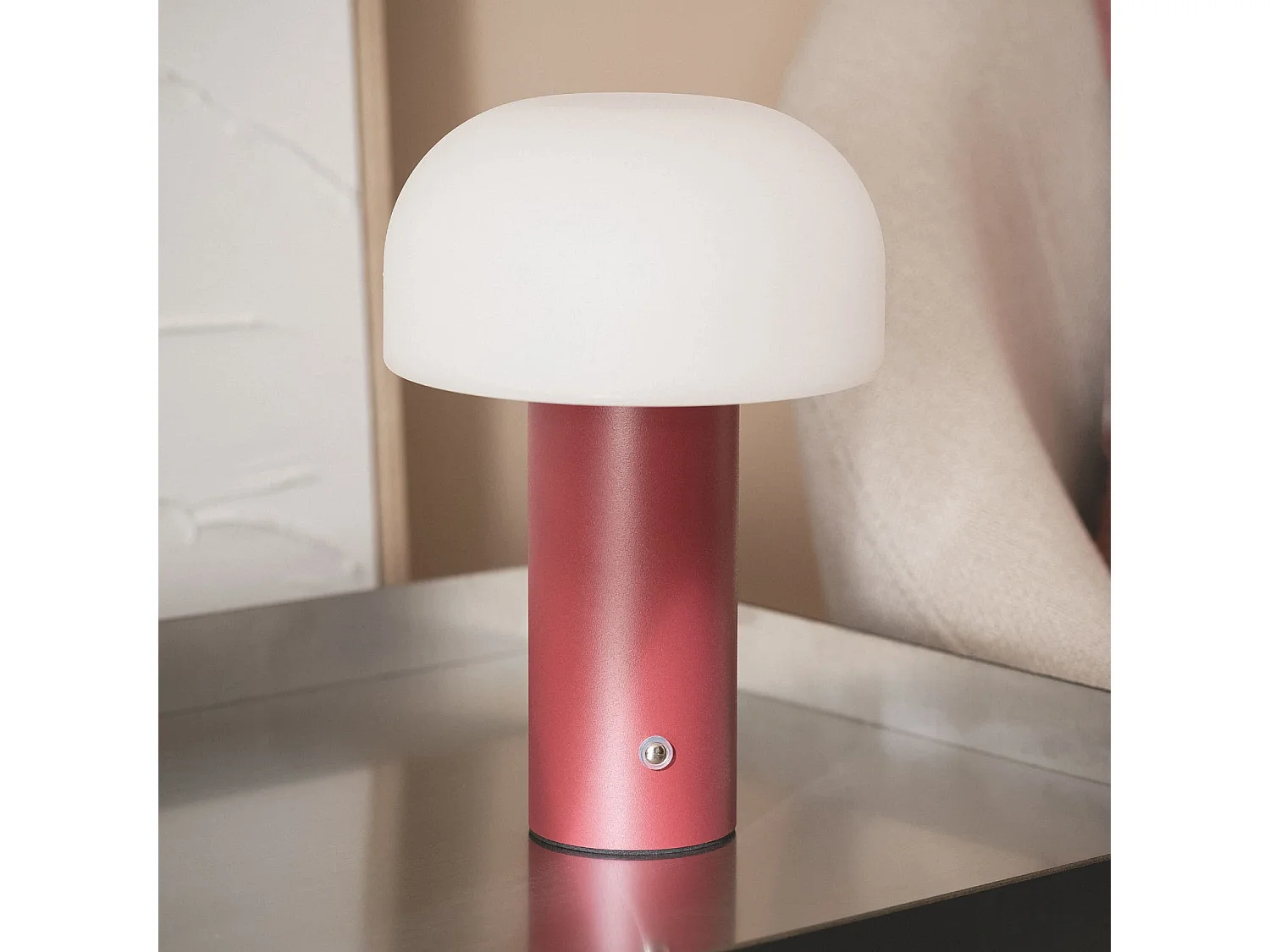 Lámpara de Mesa LED Portátil con Batería USB Recargable Leta Burdeos