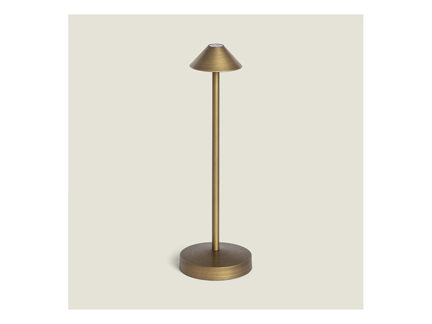 Lampada da Tavolo LED Portatile per Esterno Metallo con Batteria Ricaricabile Magatzi Ottone