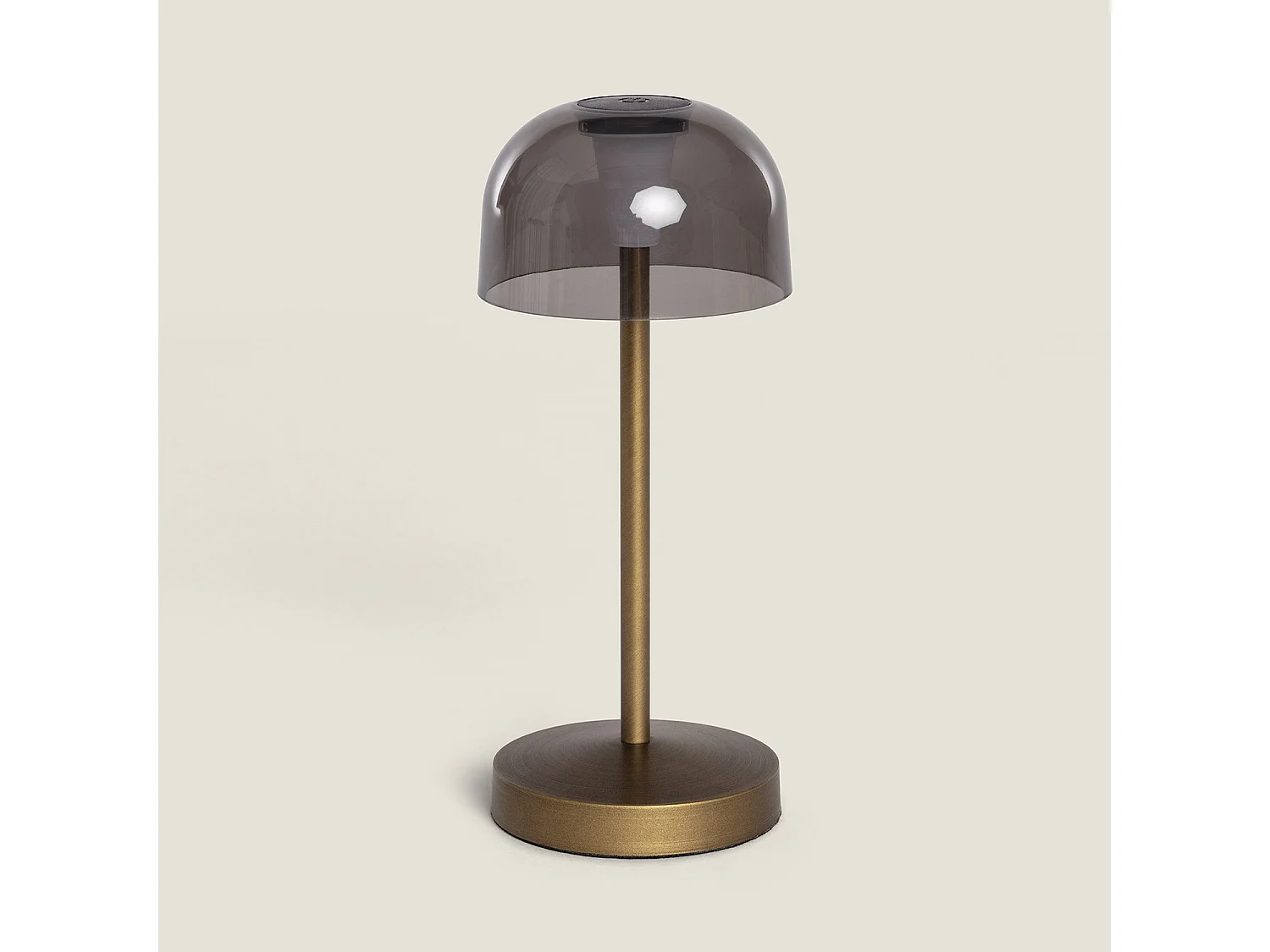 Lampe à Poser LED Portable pour Extérieur Métal avec Batterie Rechargeable Lendora Smoke Laiton