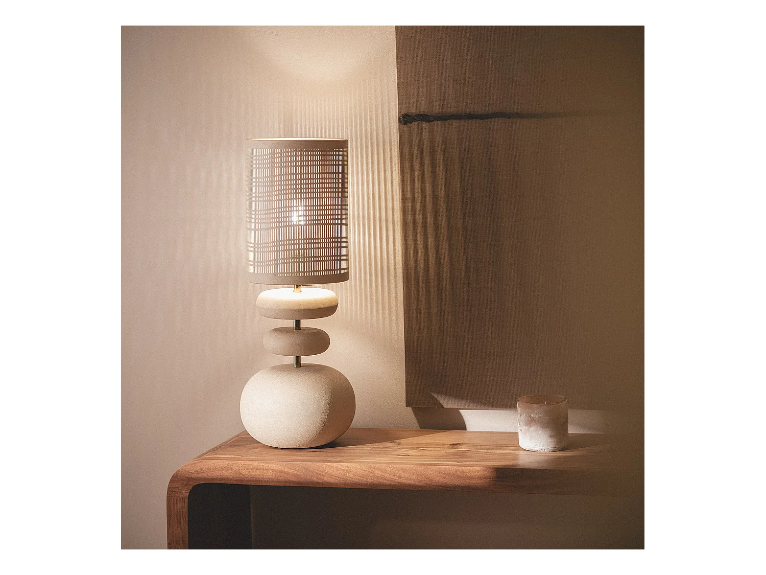 Lampe à Poser Métal Dhruv Beige
